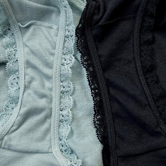 SKIMS Lace Pointelle Cheeky Brief Lot of 2 Sky Onyx Womens 4X - Picture 9 of 13